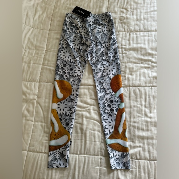 Terez NWT Big Girls Gingerbread Leggings - - Size Large - Picture 2 of 6